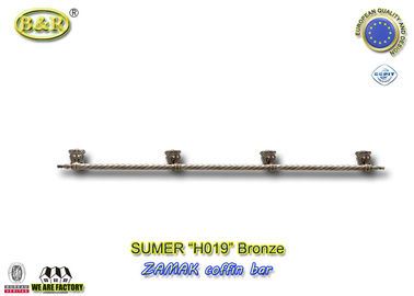 Ref No zamak H019 zinc peti long bar metal coffin hardware 1.55 meter panjang dengan 4 basa