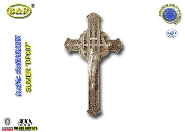 Plastik Golden Color Funeral Cross dan Crucifix DP007 30cm * 17cm plasticos crucifijos y cristos