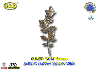 Dekorasi peti mati logam zamak naik seng paduan bunga D013 45cm * 13cm Antique bronze