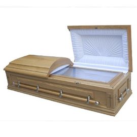 CIQ Certificate Funeral Peti Mati / Peti mati Kayu Dengan Lapisan Dan Lapisan Tutup