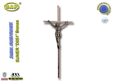 Zinc alloy salib zamak crucifix / coffin Dekorasi D051 Italia warna perunggu berkualitas