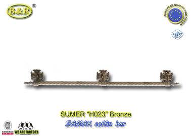 H023 coffin logam panjang bar terbuat dari zamak seng herrajes de ataudes 1 meter dengan 3 basa
