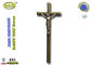 Dekorasi dewasa Zinc Coffin Cross And Coffin D052 Gaya Eropa 44 * 17.5cm zamak crucifix antique bronze color